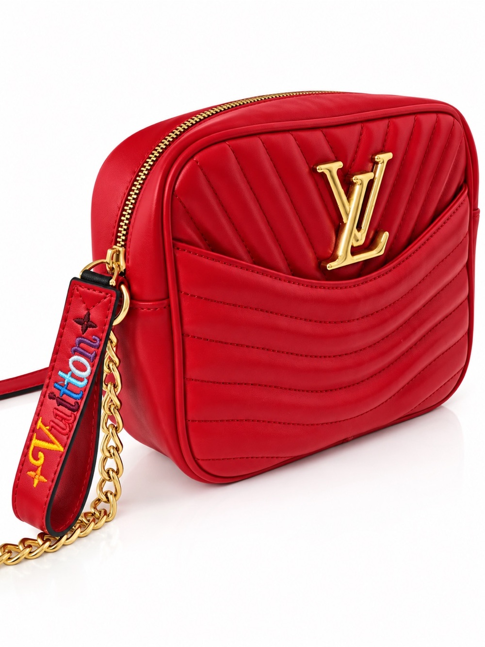 Lux Inspired Red Quilted Crossbody Purse